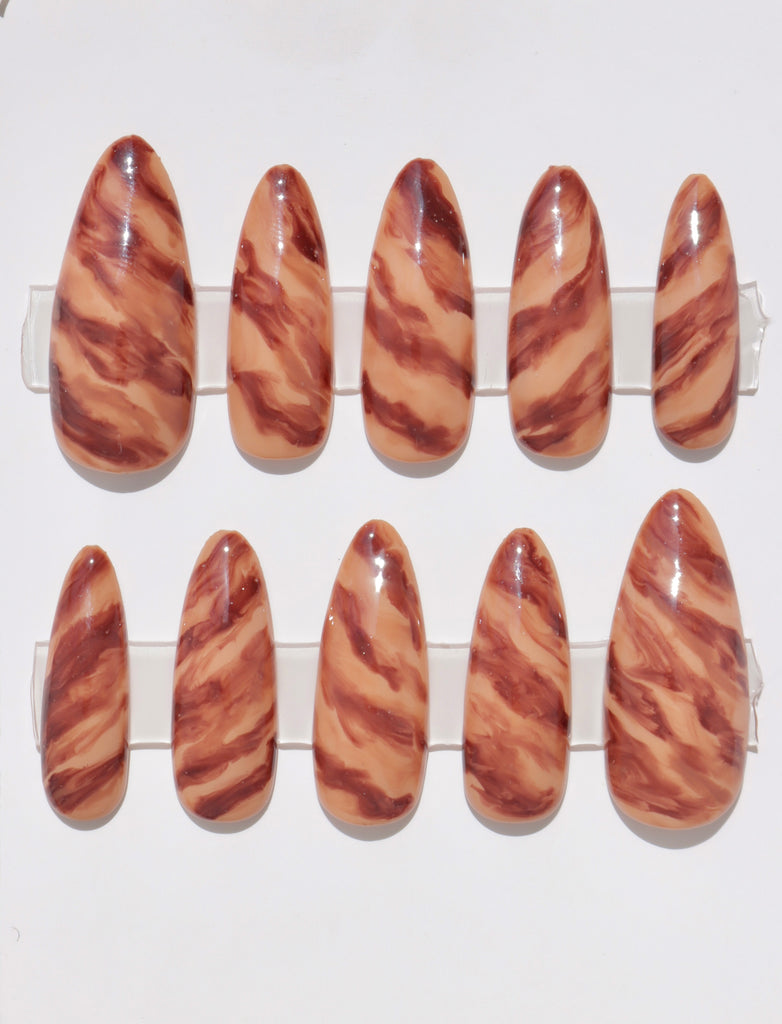 Gel Nail-BROWNIE CARAMEL SWIRL