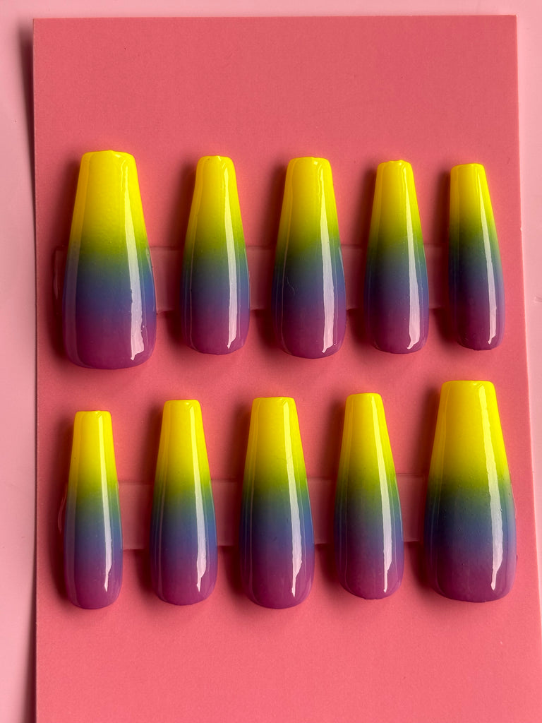 Gel Nail- NEON PURPLE OMBRE
